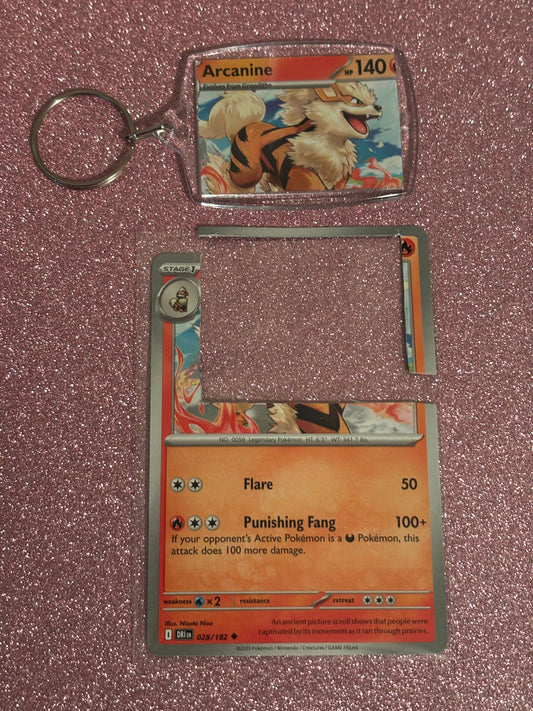 Arcanine Collecta-Chain Rectangle Keychain