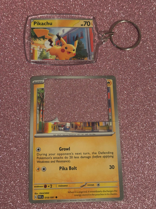 Pikachu Collecta-Chain Rectangle Keychain