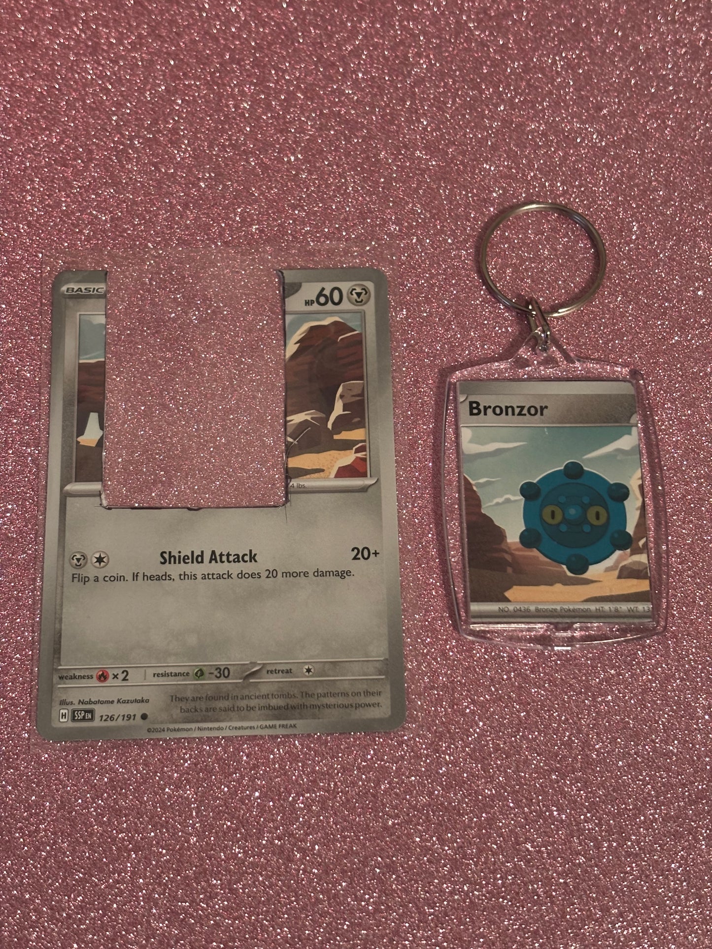 Bronzor Collecta-Chain Rectangle Keychain