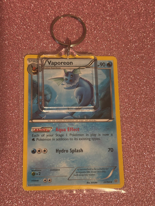 Vaporeon Collecta-Chain Square Keychain
