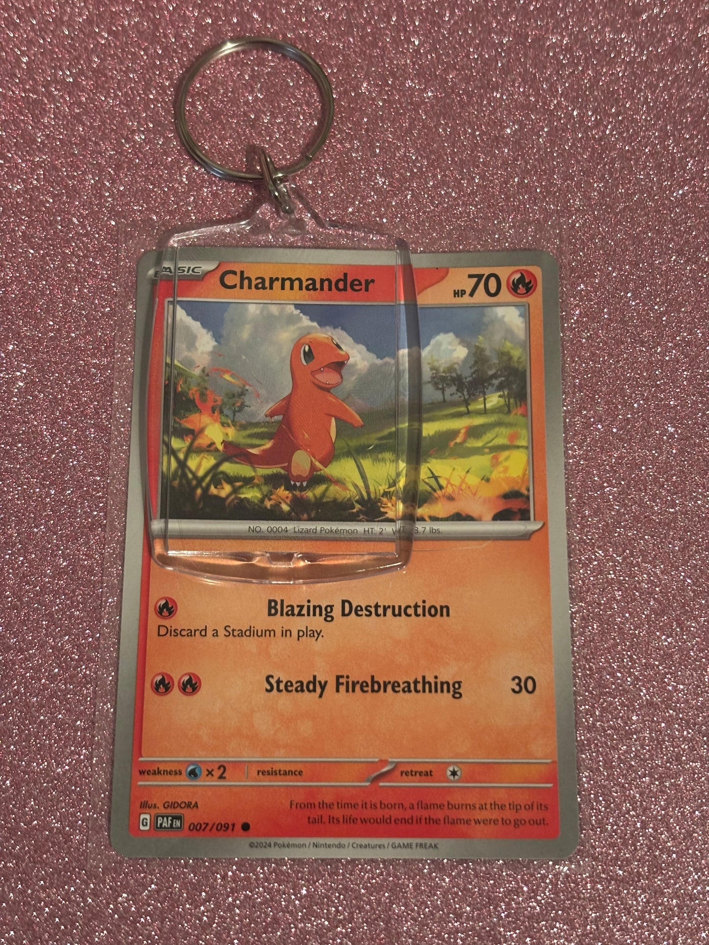 Charmander Collecta-Chain Rectangle Keychain