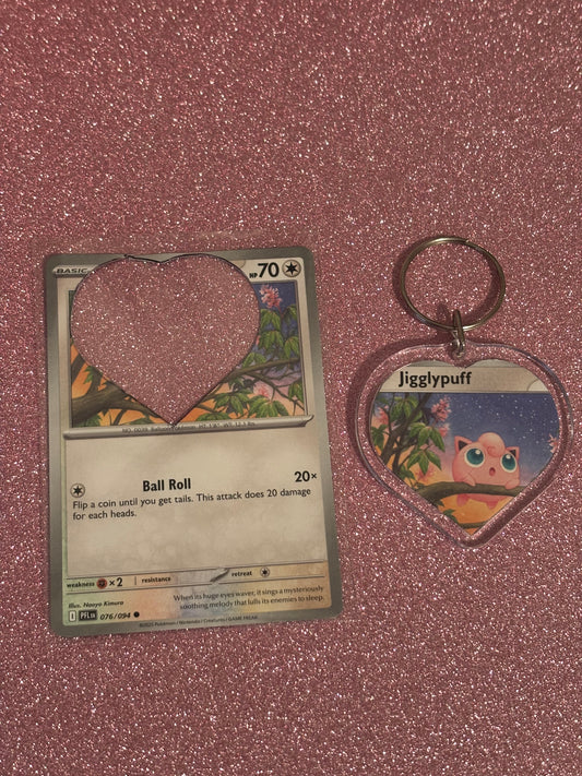 Jigglypuff Collecta-Chain Heart Keychain