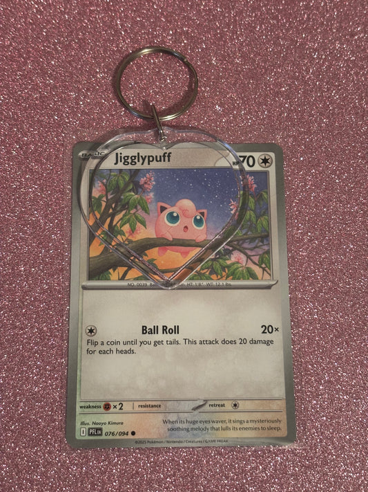 Jigglypuff Collecta-Chain Heart Keychain
