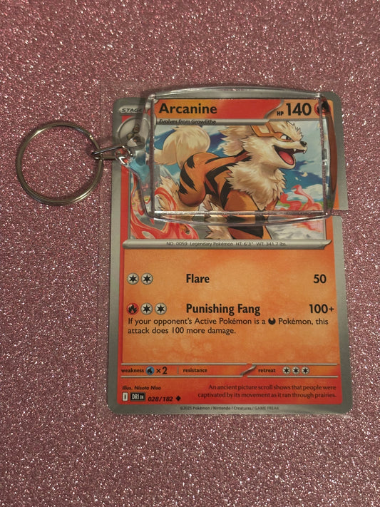 Arcanine Collecta-Chain Rectangle Keychain