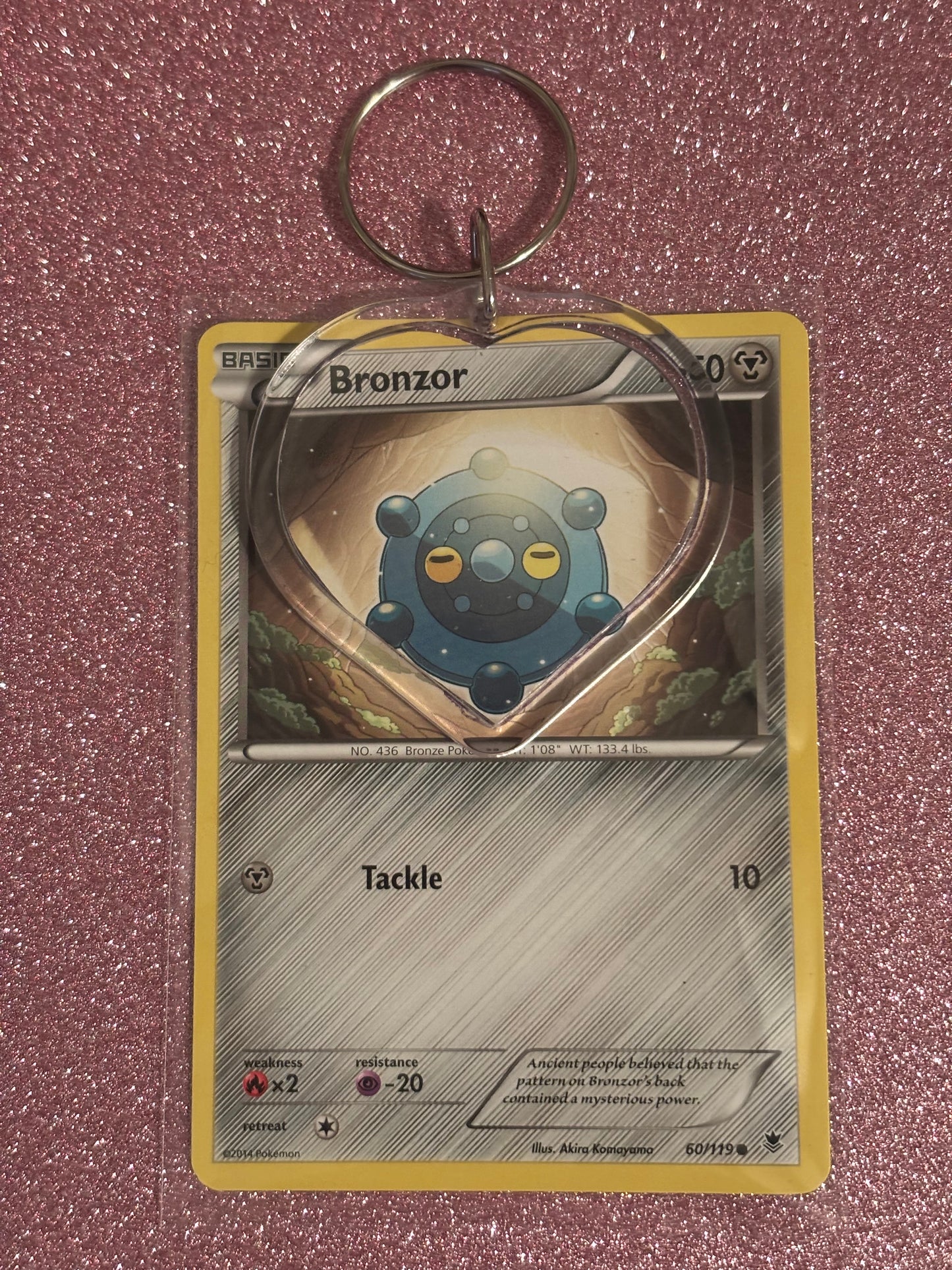 Bronzor Collecta-Chain Heart Keychain