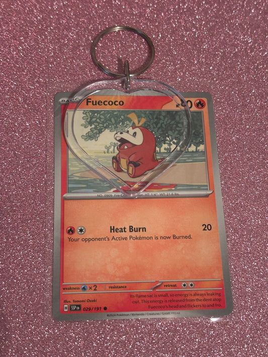 Fuecoco Collecta-Chain Heart Keychain