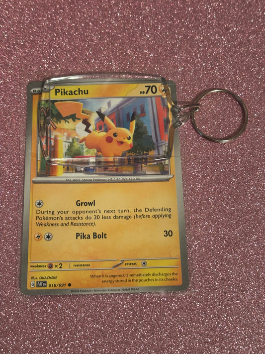 Pikachu Collecta-Chain Rectangle Keychain